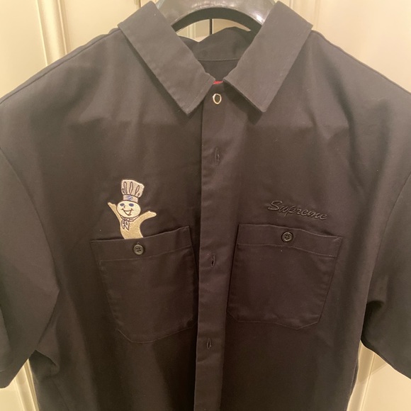 Supreme Doughboy S/S Work Shirt Black - Picture 6 of 15